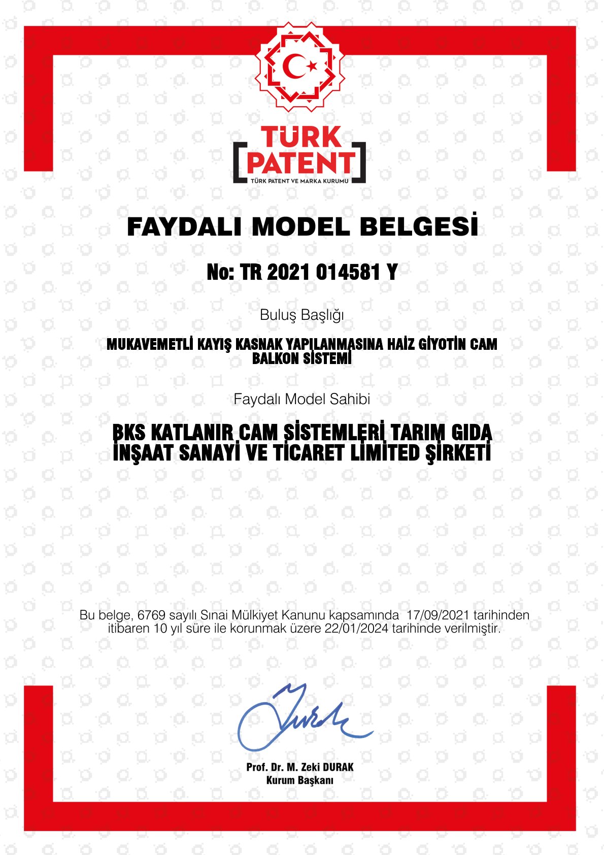 FAYDALI MODEL BELGESİ - MUKAVEMETLİ KAYIŞ KASNAK YAPILANMASINA HAİZ GİYOTİN CAM BALKON SİSTEMİ
